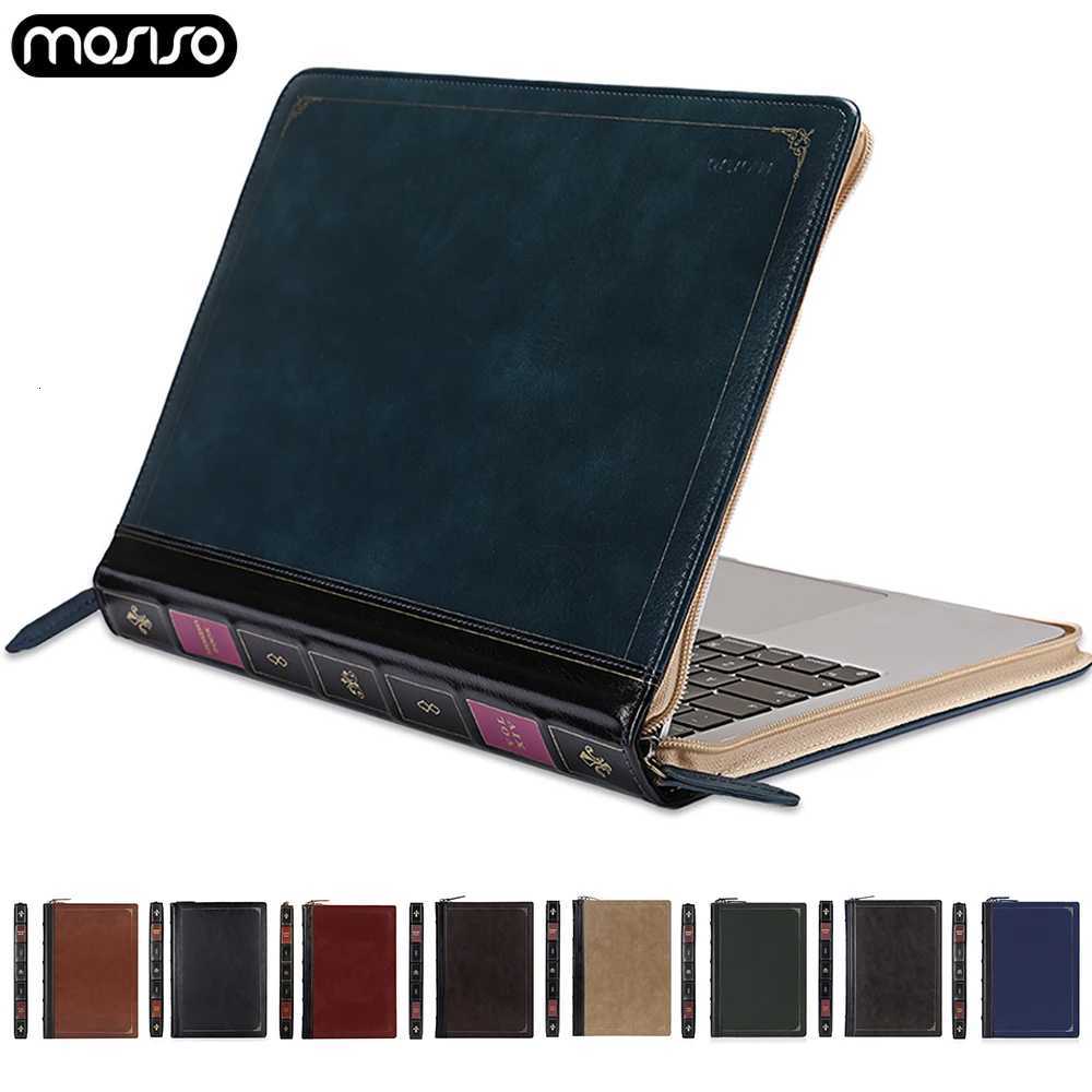 PU Leather Laptop Sleeve for M3 A3113 A3114 A2179 MacBook Air 13 15 Leather Case MacBook Pro 13 14 16 M4 M3 M2 M1 Notebook CoverW251015