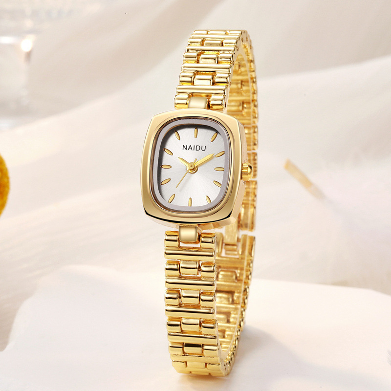 Uworld 18K Premium Gold Color Plated Stainless Steel Quartz Mechanism Watch Trendy Statement Texture Wrist Jewelry Gala Gif 250520