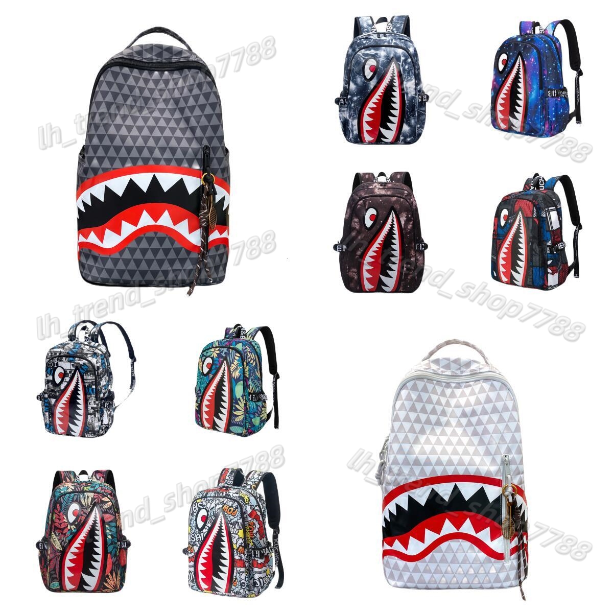 Designer Spray Grounds Backpack Bag SG Trendy Shark Spraygroud Puppy Large Capacity Graffiti Unisex Brand Casual Student School Travel Bags tx5