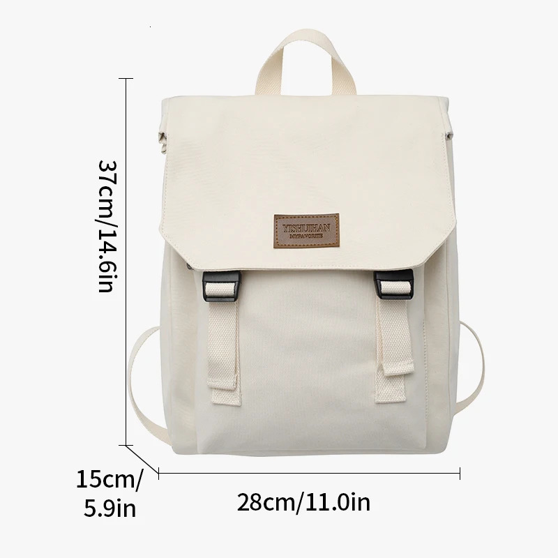 Canvas Schoolbag Female College Student Junior High School High School Student Large Capacity Backpack Backpack 251104