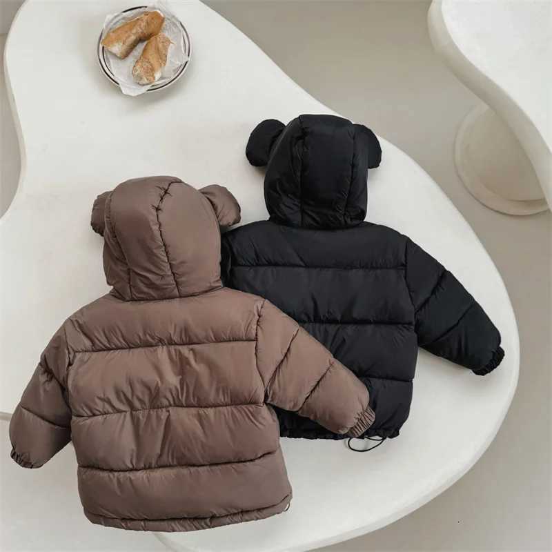 Boys Down and cotton Jacket Windbreak Outerwear 2024 Vintage Thicken Winter Autumn Warm Teenagers Christmas Gift Childrens ClotT251016