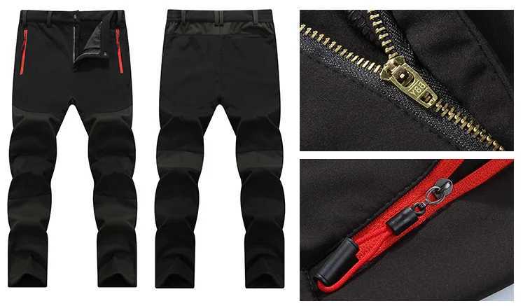 Workwear Pants Men Winter New Mens Thermal Softshell Pants Winter Windproof Waterproof Outdoor Jogging Sports Cargo Pants Man J251203