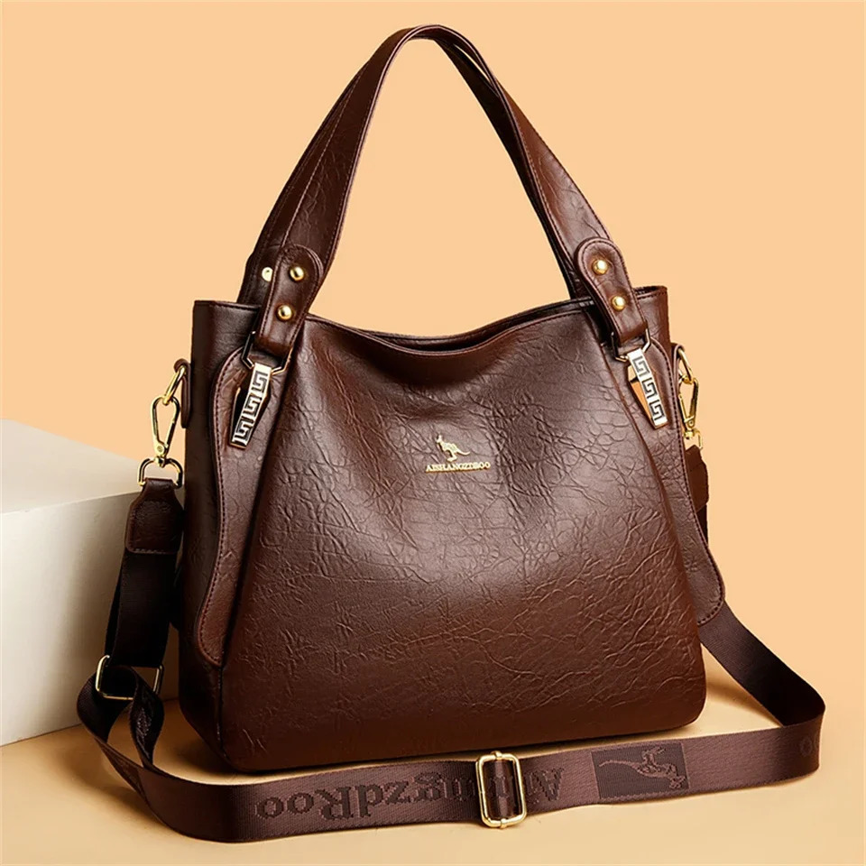 Genuine Soft Leather Tophandle Bags Female Handbags Women Shoulder Crossbody Tote Messanger Bag Large Capacity Sac A Main 251014