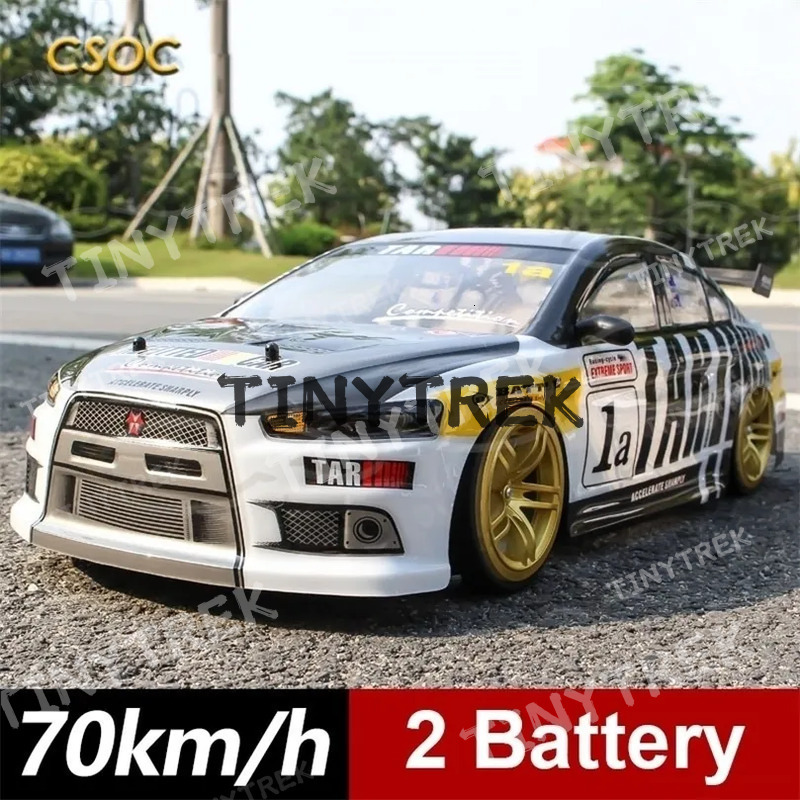 Electricrc Car CSOC RC Racing Drift 70 Kmh 110 Remote Control Oneclick Dwe76 Acceleration In Double Battery Big Offroad 4Wd Toys For Boys 220830