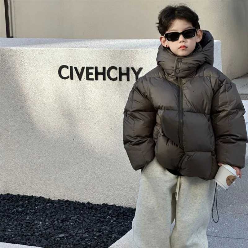 Childrens Keep Warm Pure Color Versatile Casual Thickening Children Sports DownT251016