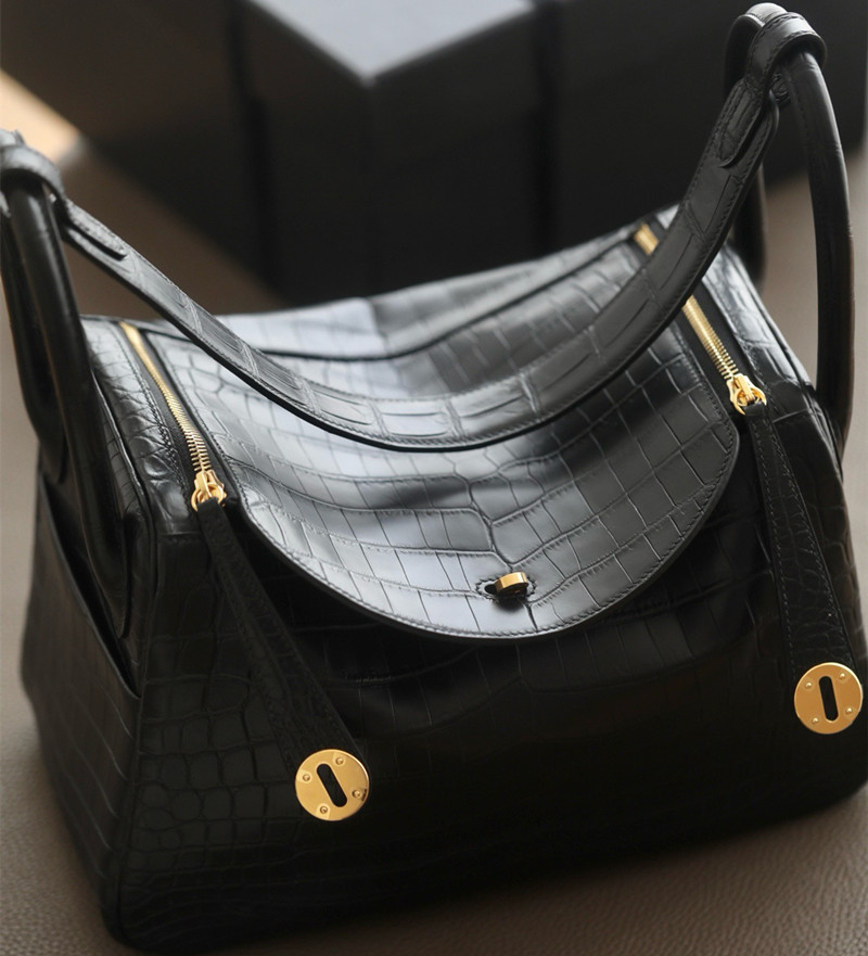 12a Luxury handbag Top crocodile leather Doctor Bag Genuine Leather Womens Bag Matte crocodile skin handmade Single Shoulder Handbag Medicine lindey Crocodile bag