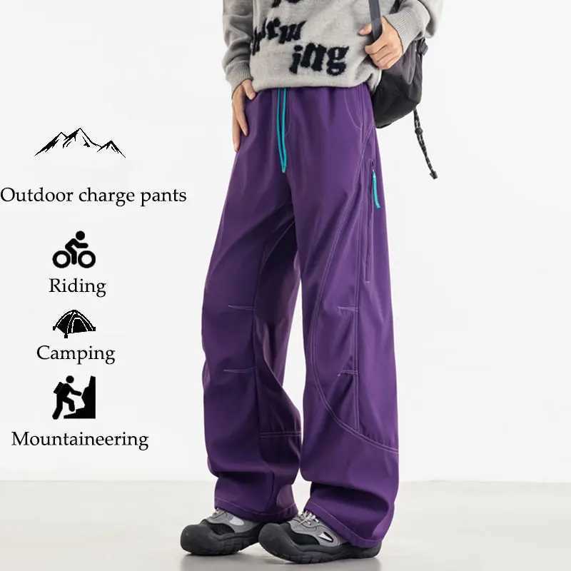 Autumn Hiking Pant Male Outdoor Windproof Camping Cycling Trousers Elastic Waist Waterproof Breathable Mountaineer Fishing Pants J251203