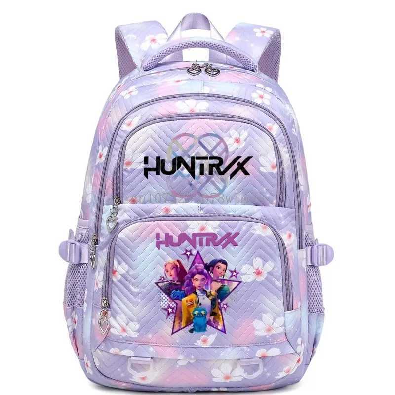 Kpop Demon Hunters Backpack Cartoon Rumi Mira Zoey HUNTRX Saja Boys Print Schoolbag Large Capacity Student School Bas for GirlsW251015