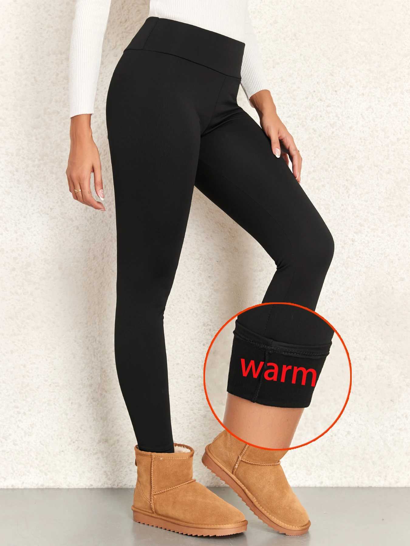 Black Velvet Autumn Winter Thick Leggings Women 300G Super Warm High Waist Solid Color Skinny Stretch One Pieces Velvet PantsT251016
