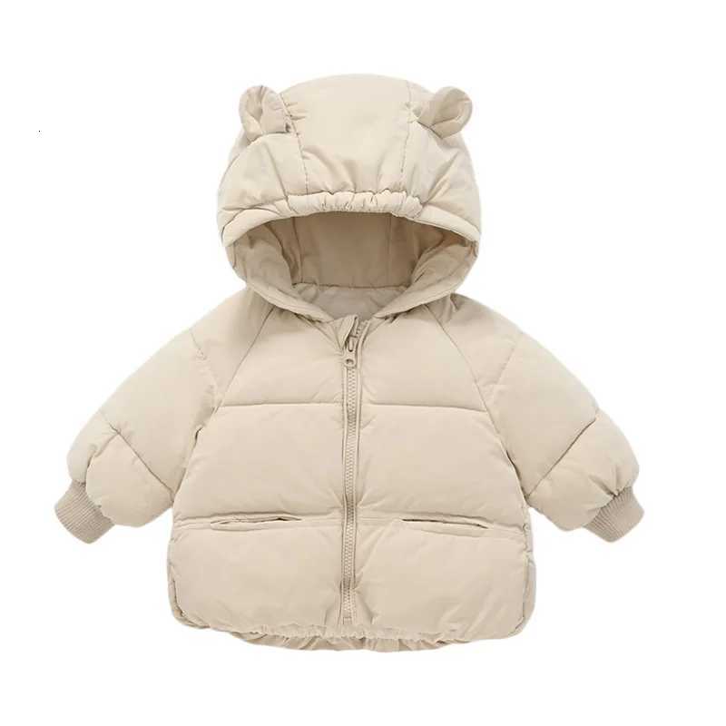 Autumn Winter Kid Thicken Fashion Cotton Coat Boy Children Solid Cardigan Hooded Long Sleeve Tops Girl Baby Warm Casual JacketT251016
