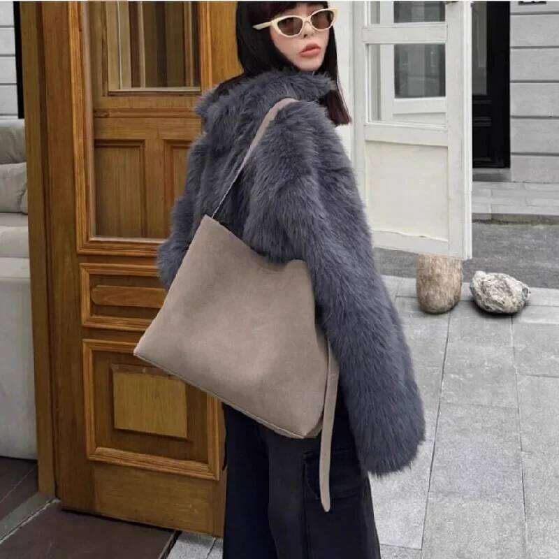 Fashion Faux Suede Bucket High Quality Shoulder Bag Designer Crossbody For Women Pleated Drawstring Bags Handbags Chic Suotong251016 Suotong251016 Suo