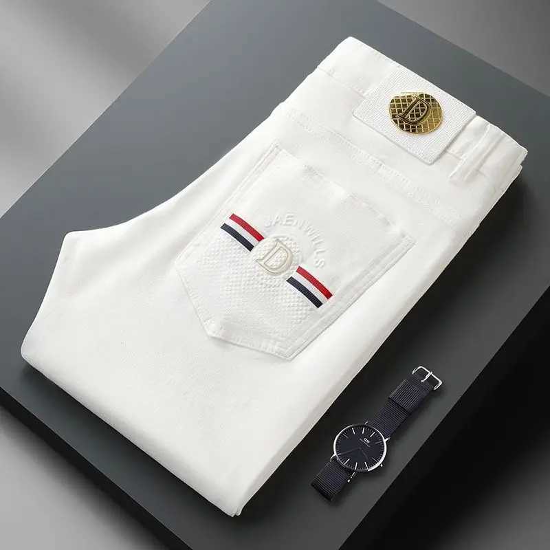 New Korean Version Soft Comfortable Jeans Autumn Winter Mens Stretch Slim Fit Jeans Fashion Casual Cotton Business Denim Pants J251016