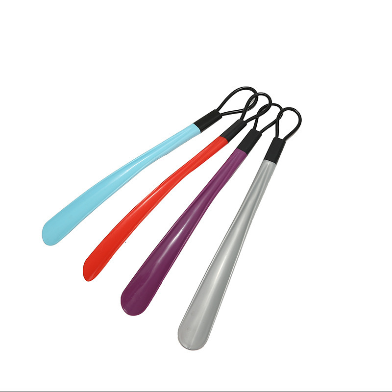 Long Handle Household Plastic Shoe Horn Elderly Pregnant Women Wear Shoes Auxiliary Device Multi-color Optional