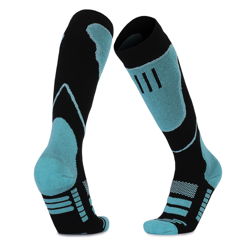 5 Pairs Quick-Dry, Non-Slip, Sweat-Absorbent, Odor-Resistant, Anti-Friction Professional Sports Socks High Tube Ski Socks Quick-Dry Socks Terry Sports