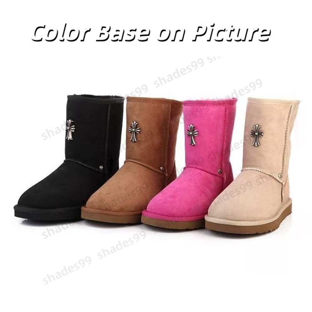 Designer Snow Boots men women slippers platform Boot slide slipper suede Girls shoes Winter ankle geobasket Booties slides Size 34-40