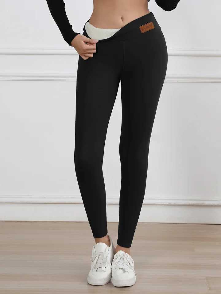 Womens winter Warmest Base Leggings Comfortable Highwaisted Thick And Tight Leggings Pure Color Fashionable Elastic CasuaT251016