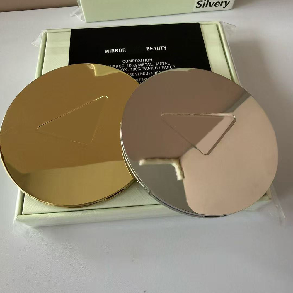Designer Metal Round Folding Makeup Mirror Double Facettes Portable Hd Make-up Cosmetic Mirror for Birthday Wedding Christmas