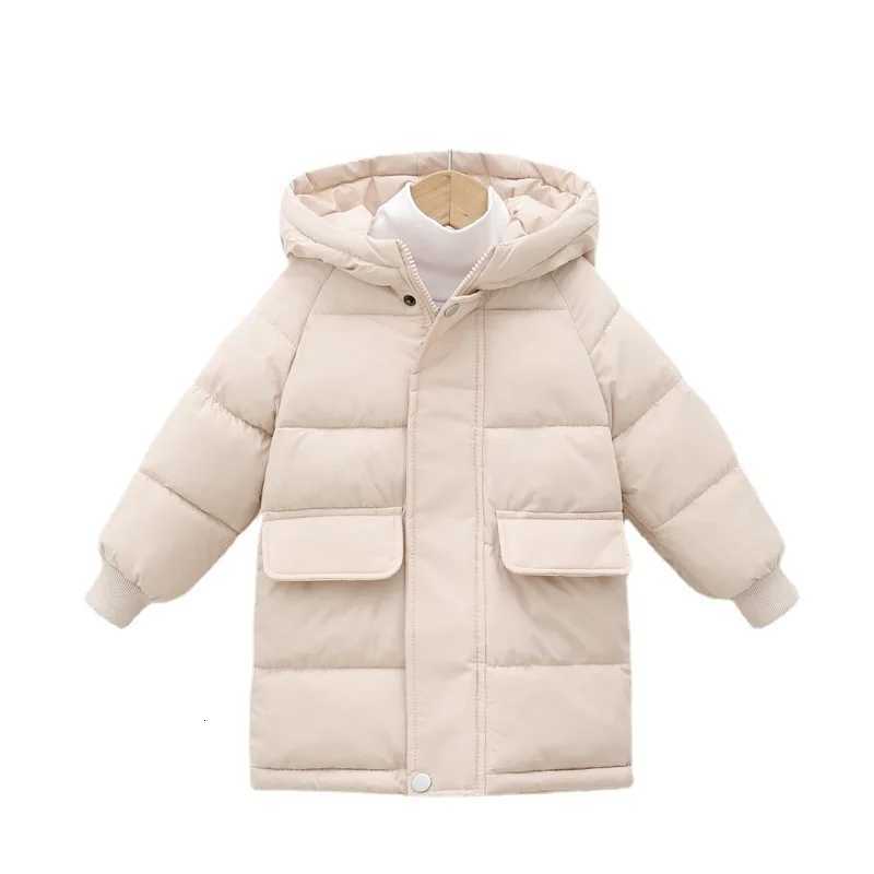 Mid Length Hooded Kids Puffer Jacket 2025 Winter Fashion Warm Winter Coat for 3 To 11 Years Boys Girls Casual OuterwearT251016