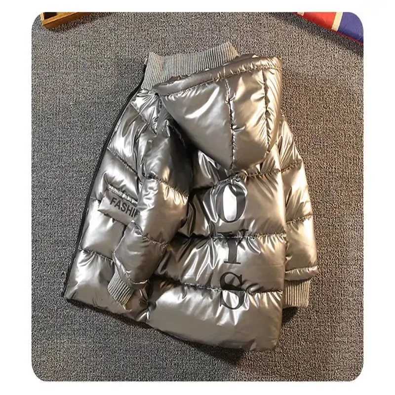 New Winter Hooded Coat Children Outerwear Down Cotton Jacket Boys Black Clothing Teenage 27Y Kids Parka Padded SnowsuitT251016