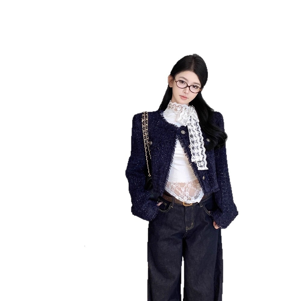 2025 autumn fashion and winter new designer jacket top women's luxury jacket autumn and winter new French Korean retro short sleeved cardigan top