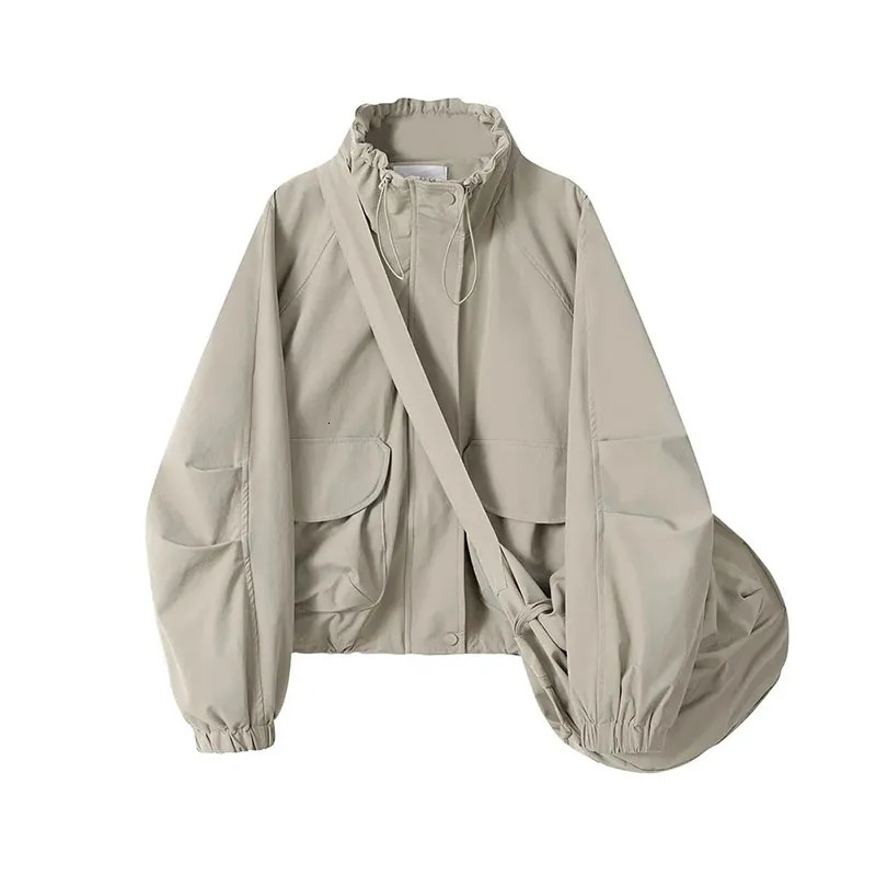Female Fitting Casual Time American Style Assault Jackets Womens Spring Autumn Hooded Zipper Workwear Windbreaker Coat 251030