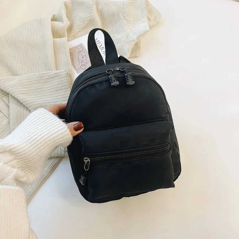 Nylon Backpack Mini Schoolbag for Girls Cute Little Travel Bag for Women Waterproof Solid Casual Backpack FashionableT251016