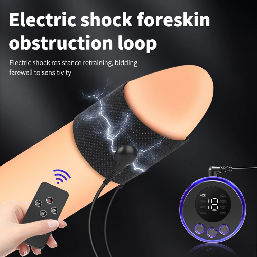 Electro Shock Penis Massager Vibrators Sex Toys for Men Glans Vibrator Trainer Ring Delayed Ejaculation 251015 - view 3