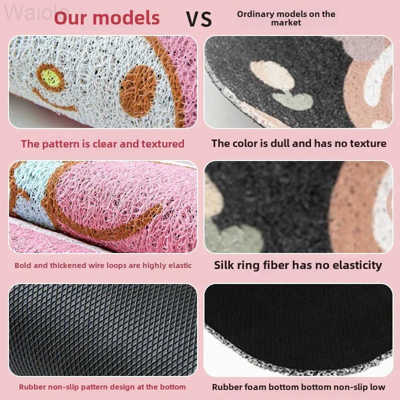 Sanrio Car Universal Floor Mat Interior Anti Dirt Car Floor Mat Foot Cute Girl Silk Circle Anti Slip Mat L251016