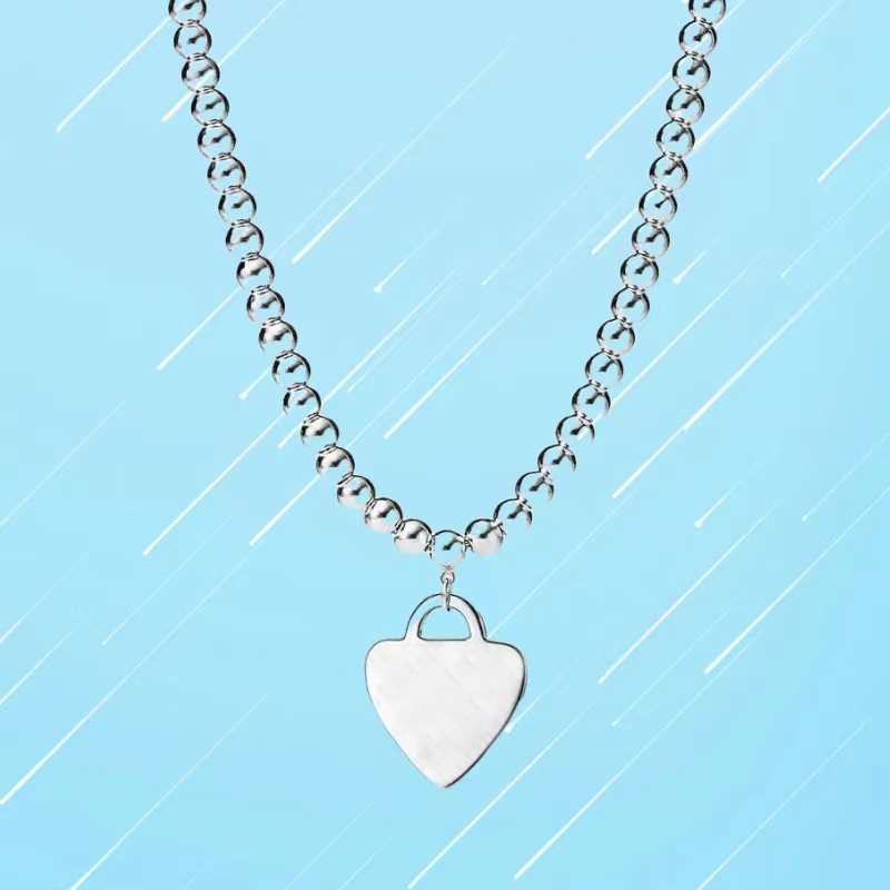 mini love heart necklace Bead Chain Designer Pendant necklaces for women Return Series S925 sterling silver letter 18k gold-plated luxury Jewelry Christmas gifts