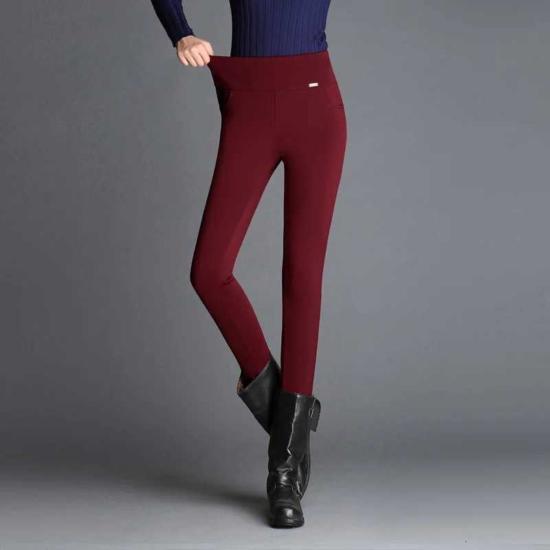 High Waisted Stretch Fleece Pencil Pants for Women Blue Leggings Thick Gold Velvet Slim Warm Plus Size 5XL 6XL WinterT251016