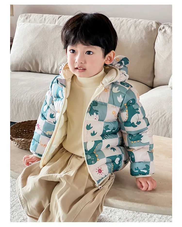 Boys Cotton Clothes 2025 Autumn and Winter New Childrens Clothes Boys Baby Fashion Thick Cotton Cartoon Down Cotton ClothesT251016
