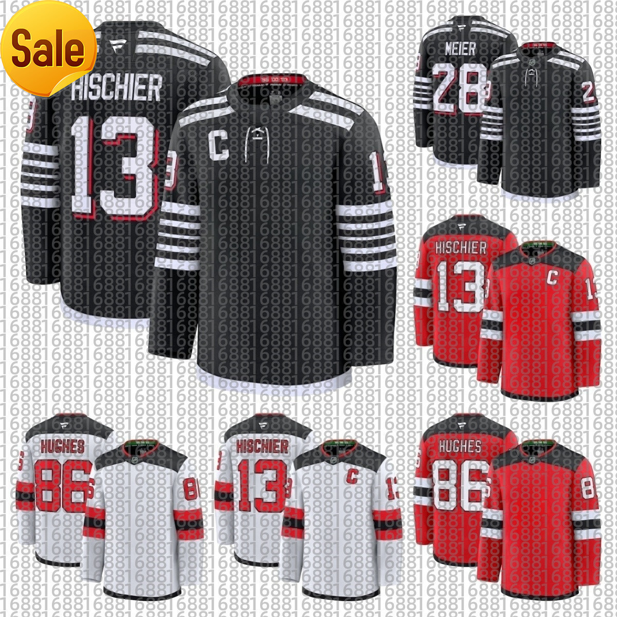 Devils Hockey Jersey Jesper Bratt Jack Hughes Nico Hischier Stefan Noesen Dougie Hamiltons Timo Meier Dawson Mercers Paul Cotter Erik Haula Tomas Tatar