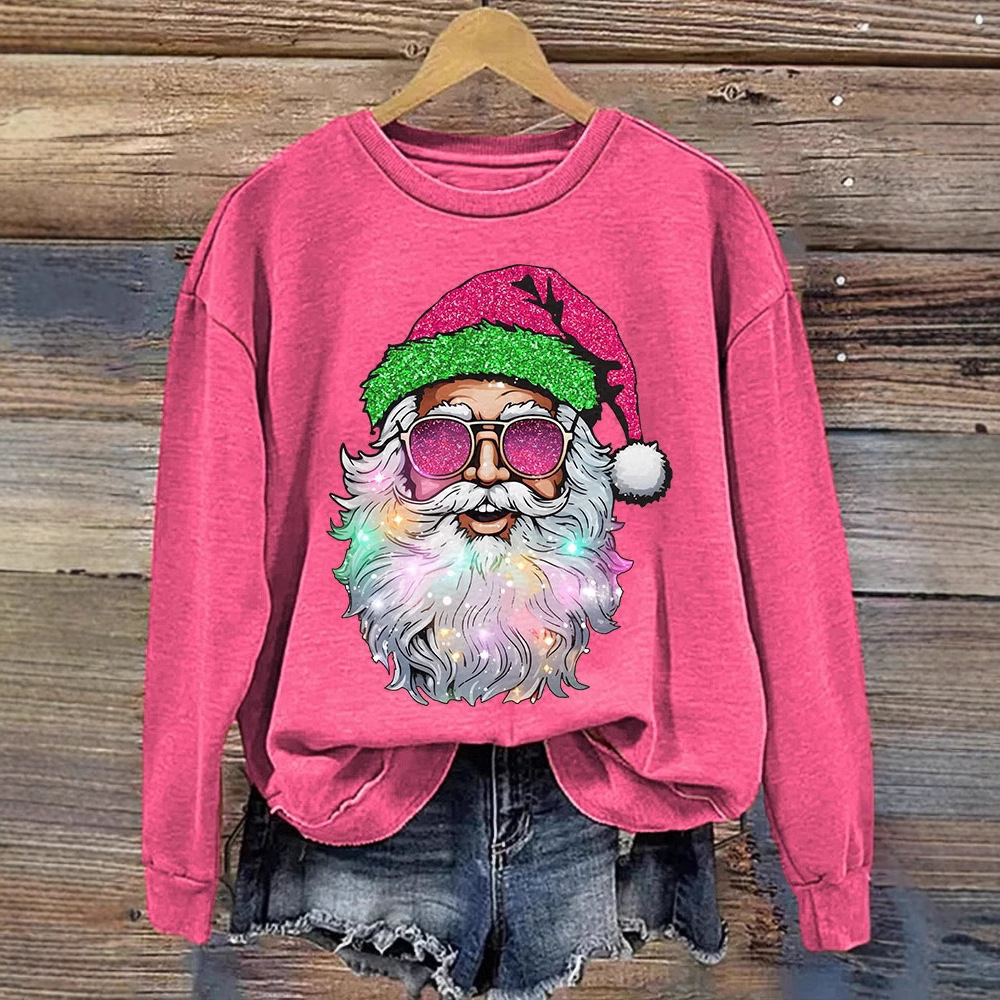 Womens sweatshirt Autumn And Winter Thanksgiving Christmas Ribbon Round Neck hoodie Women 240731