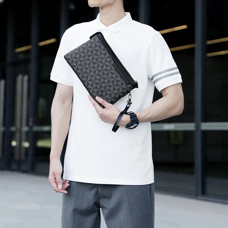 Men Wallet Clutch Bag Leather Coin Purse Large Capacity Envelope Long Business Handbag For Phone Card Holder Key 251014