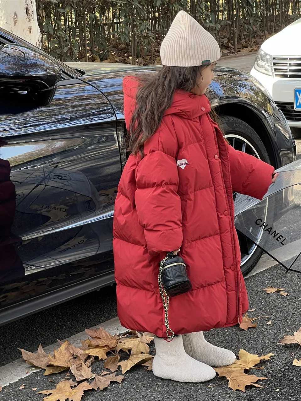 Winter Warm Cotton Padded Girls Solid Coat Waterproof Large Lapel Clothes Waist Belt Children Outwear Parkas Snowsuit TR153T251016