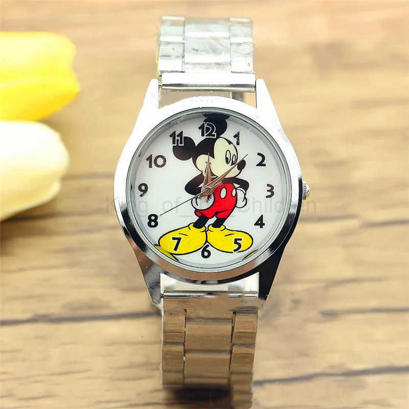 Disney Mickey Mouse Cartoons PU Strap Quartz Watch Childrens Watch Boy Girl Watch Ladies Wrist Student Clock Gift Relogio H251016