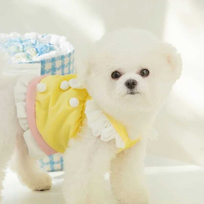 Fashion Dog Clothes Summer Pet Dog Princess Dress Cute Bow Puppy Skirt Cat Flying Sleeve Dress Dogs Apparel Pet Product SuppliesW251016