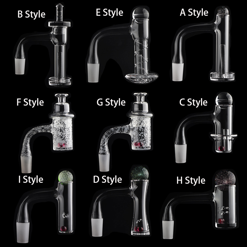 Halo Full Weld Beveled Edge Terp Slurper Control Tower Quartz Banger Finger Banger With Spinning Hole Quartz Nails For Dab Rigs Water Pipes