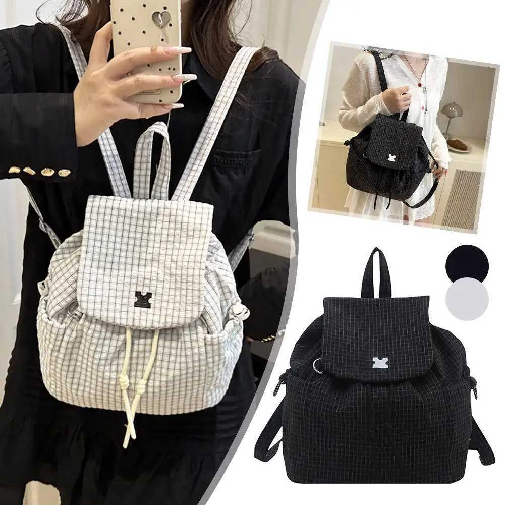 Large Capacity Womens Drawstring Backpack Simple Fashionable Storage Bag Lightweight Portable Casual Travel Student BookbagT251016
