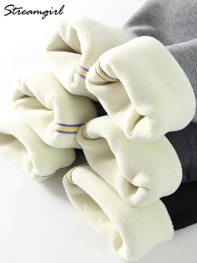 Warm Winter Leggings Women Lambs Wool Skinny Pants High Waist Thick Fleece Legging Ladies Black Winter Leggings Women Warm 2024T251016