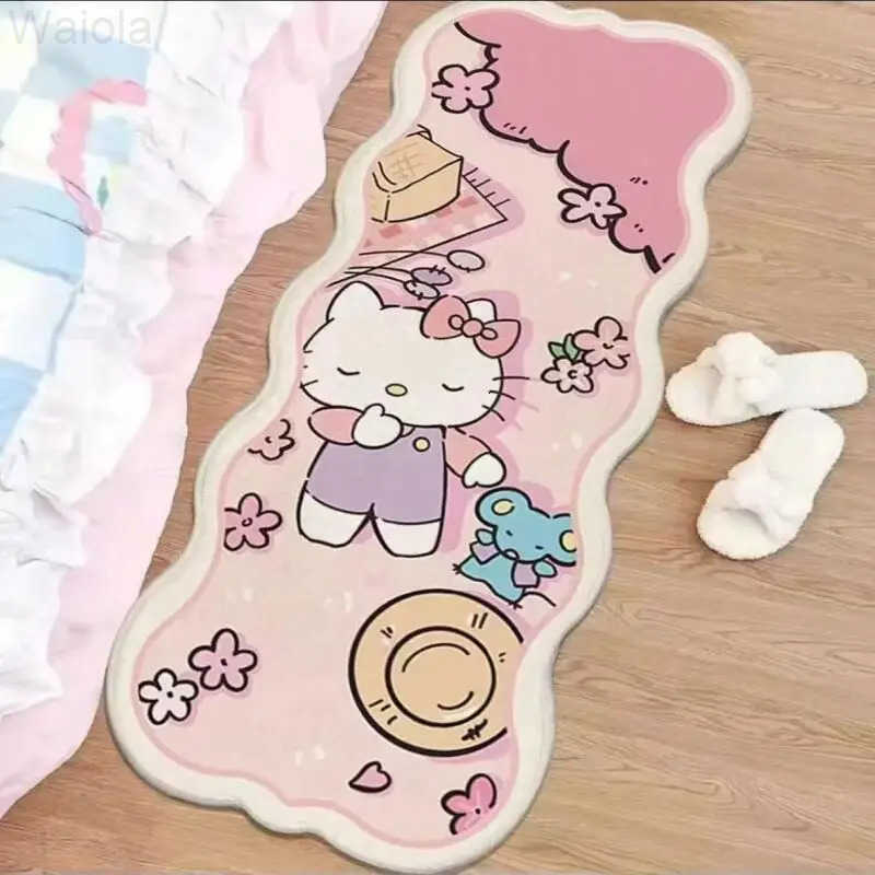 Sanrio Hot Hello Kitty Carpet Foot Mat Bedroom Floor Mat 12040Cm Room Bedroom Living Room Decoration Household Kawaii Anime New L2510161