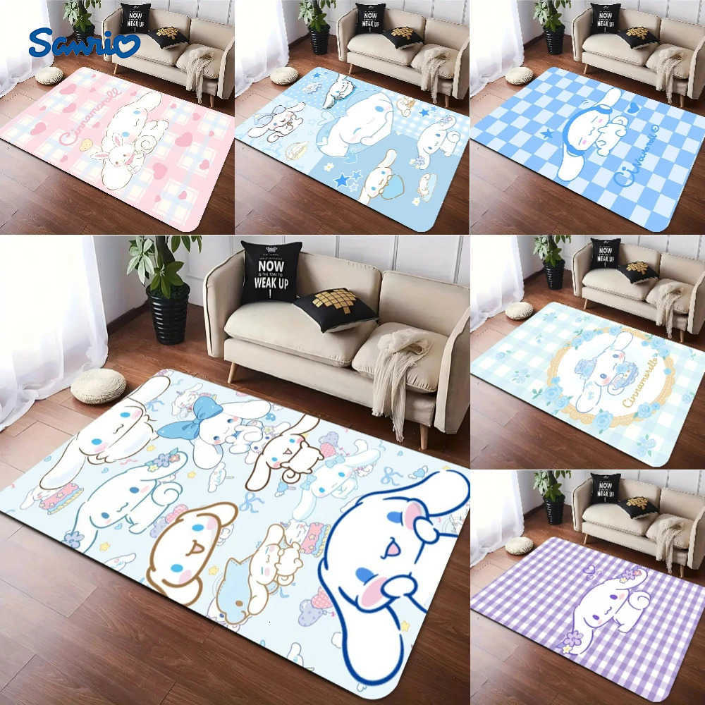 Sanrio Cinnamoroll Inspired Theme Carpet for Living Room Decor Bedroom Nonslip Area Rugs Floormat Indoor Doormat Gift L251016