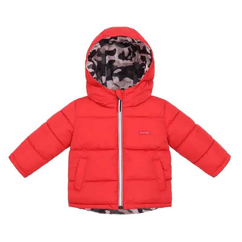 Baby Boy Girl Winter Jacket Thick Cotton Padded Infant Toddler Hooded Coat Reversible Snow Suit Zipper Warm Baby Clothes 112YT251016