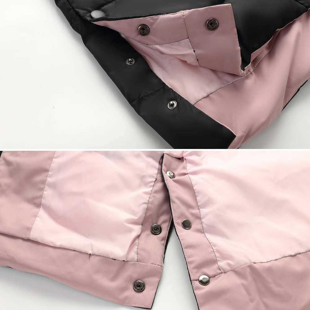 Girls Down Jacket Warm Thick Fur Hooded Cotton Coat Children Outerwear Zipper Letter Printed Long Puffer Coats for WinterT251016