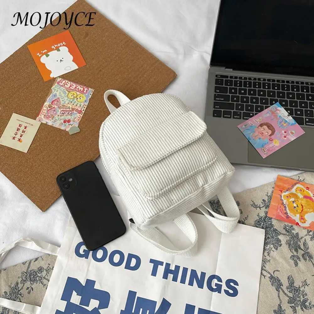 Women Fashion Mini Backpack Versatile Corduroy Backpack Casual Student Girls Bookbag Retro Travel Backpack Aesthetic PurseT251016