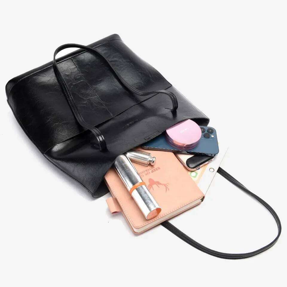 Autumn New Large Capacity Women's Soft Leather Shoulder Crossbody Classic Retro Tote Bag Handbag Suotong251016 Suotong251016 Suot251017