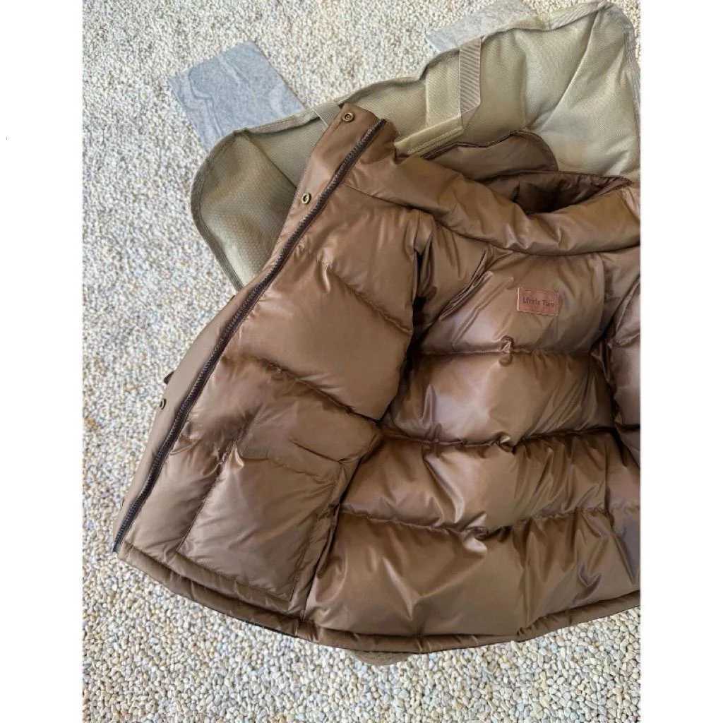 Chlidrens Reversibledown Coat 2025 New Korean Fashionable Casual Daily Long Sleeve Vintage Thicken Warm Cottonpadded ParkasT251016