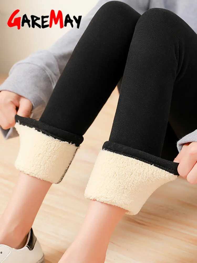 Garemay High Waist 12Spandex Warm Pants Winter Skinny Thick Velvet Fleece Girl Leggings Women Trousers Pants For Women LeggingsT251016