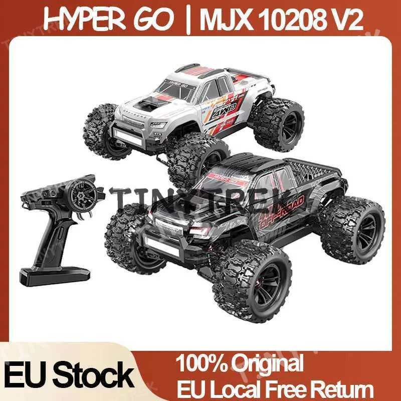 MJX 10208 V2 Car 4Wd Dwe76 1/10 Hyper Go 60Km/H 80Km/H Brushless Off-Road Vehicle 2.4G Remote Control Drift Monster Truck RC Toys Z250508