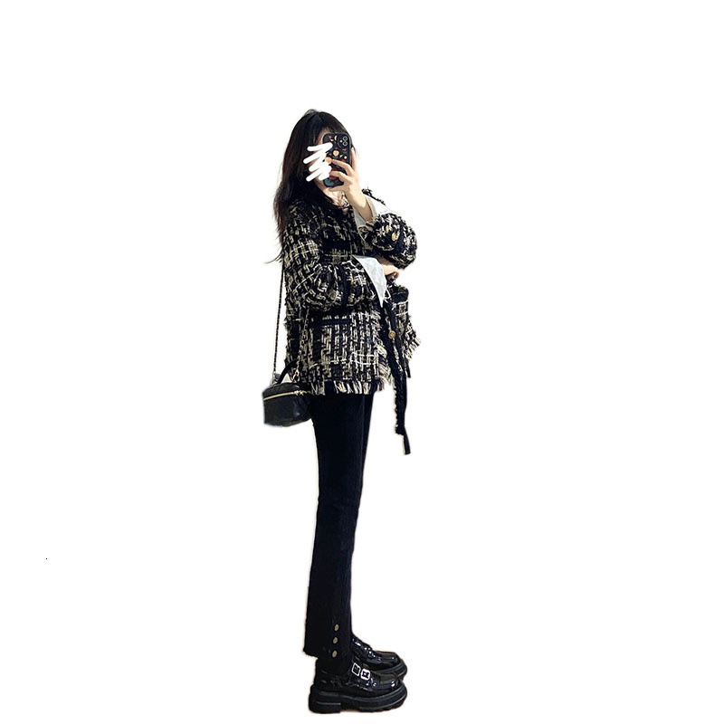 2025 Autumn/Winter New Top Designer Jacket Thick Craftsmanship Woven Tassel Luxury fashion Style Short Coat with Lining Thick Women's Korean Soft